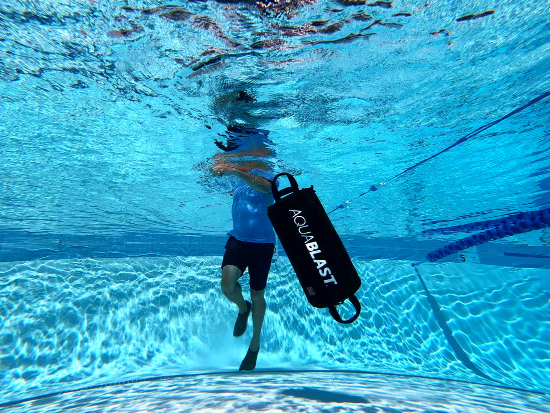 AquaBLAST is neutrally buoyant for low impact fitness in 3-5 feet of water