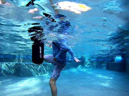 Aqua BLAST®, the ultimate underwater punching bag for swimming pools and swim spas - AquaBlastFit