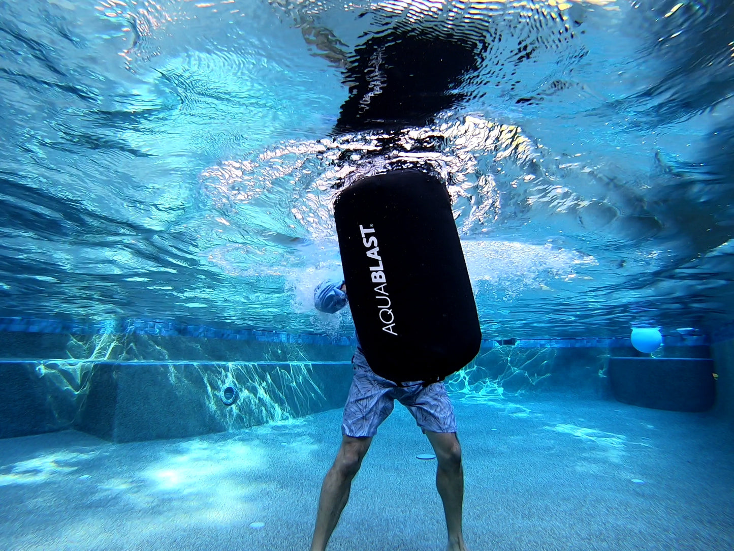 Aqua BLAST®, the ultimate underwater punching bag for swimming pools and swim spas - AquaBlastFit