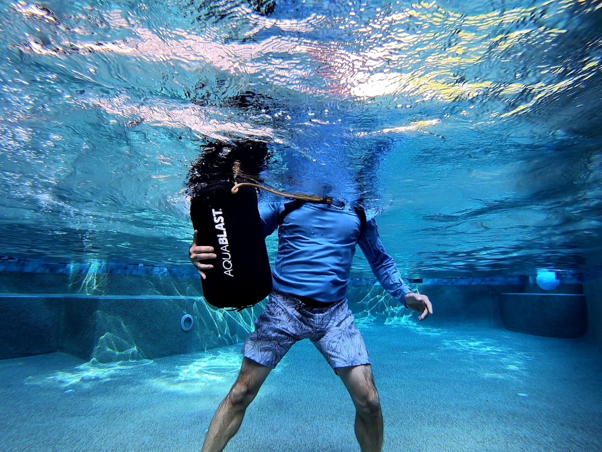 Aqua BLAST®, the ultimate underwater punching bag for swimming pools and swim spas - AquaBlastFit